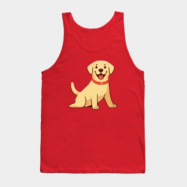 Dinky Yellow Labrador Retriever Tank Top by fikriamrullah